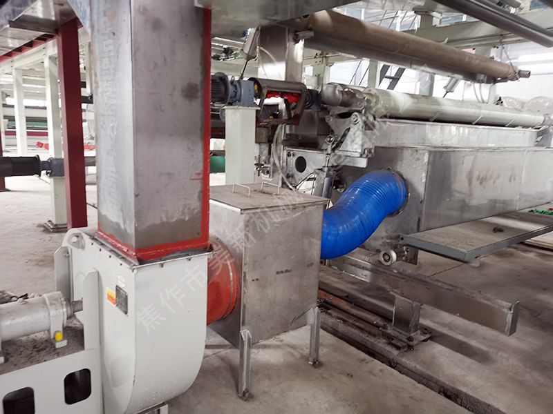 Air material collection department of air knife cloth applicator